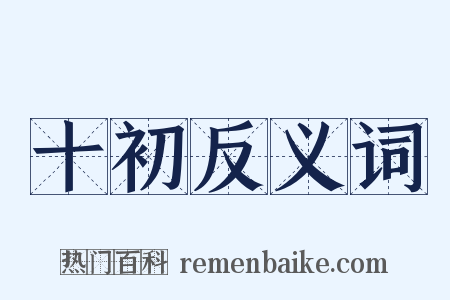 十初反义词是什么意思的图片